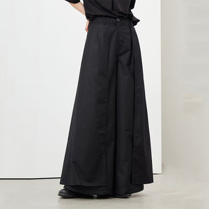 Black Irregular Multi Piece Wide Leg Pants