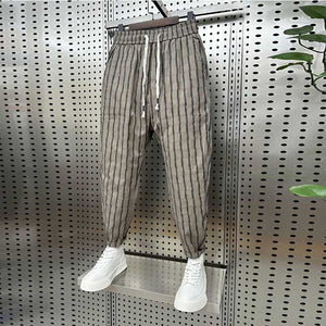 Vertical Striped Slim Casual Harem Pants