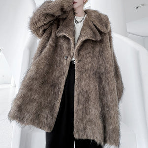 Warm Artificial Fur Oversized Coat