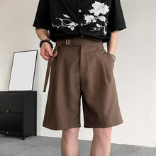 Load image into Gallery viewer, Straight-leg Casual Pants with Belt Design
