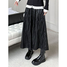 Load image into Gallery viewer, High Waist Casual Pleated Pu Leather Skirt
