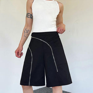 Zip Trim Straight Shorts