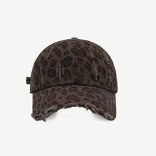 Load image into Gallery viewer, Leopard Print Ripped Baseball Cap
