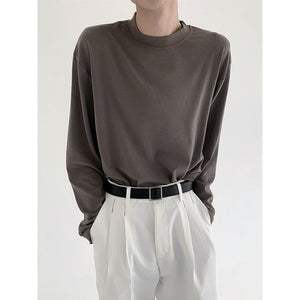 Soft Solid Color Loose Bottoming T-shirt