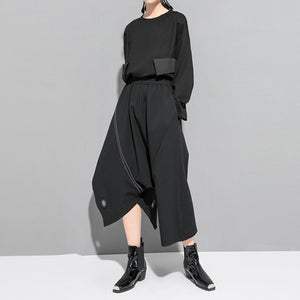 Irregular Cropped Harem Pants