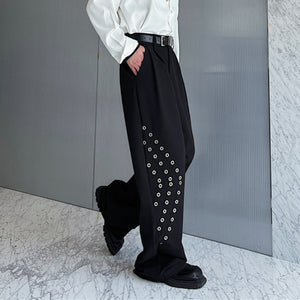 Rivet Design Wide-leg Casual Pants