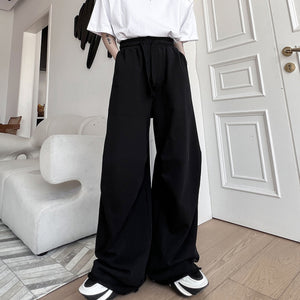 Retro Knitted Raw Edge Floor-length Sweatpants