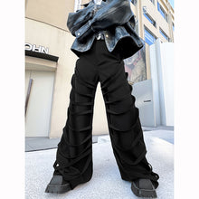 Load image into Gallery viewer, Casual Webbing-embellished Straight-leg Loose Wide-leg Pants
