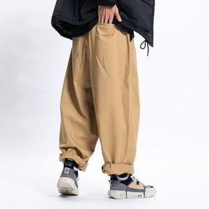 Solid Color Wide Leg Casual Pants