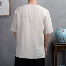 Load image into Gallery viewer, Loose Button Round Neck Top Half Sleeves Shirt
