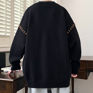 Loose Crew Neck Drop Shoulder Sleeve Sweater