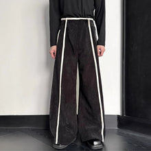 Load image into Gallery viewer, Straight-leg Webbing Patchwork Wide-leg Trousers
