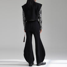 Load image into Gallery viewer, Embroidered Black Irregular Vest
