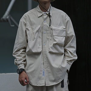 Japanese Loose Big Pocket Shirt