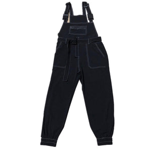 Technical Black Topstitch Jumpsuit