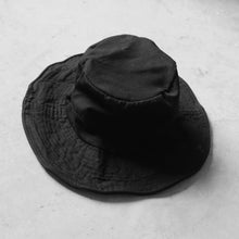 Load image into Gallery viewer, Black Large Brim Bucket Hat
