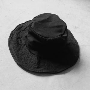 Black Large Brim Bucket Hat