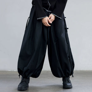 Strappy Wide Leg Ninth Pants