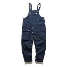 Load image into Gallery viewer, Japanese Washed-Denim Bib Overalls
