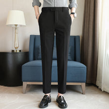 Load image into Gallery viewer, Elastic Waist Slim Fit Suit Trousers
