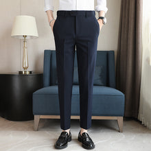 Load image into Gallery viewer, Elastic Waist Slim Fit Suit Trousers
