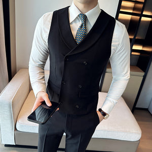 Double-breasted Slim-fit Suit Vest