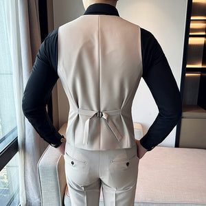 Double-breasted Slim-fit Suit Vest