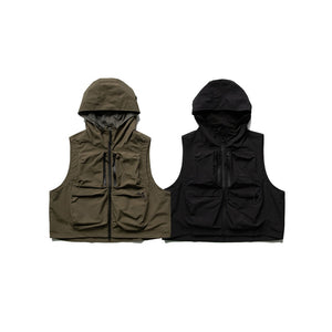 Hooded Multi-pocket Outdoor Functional Work Vest