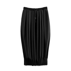 Pleated Curved Bud Skirt