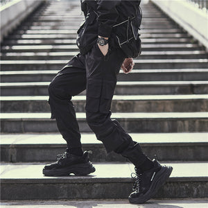 Multi-pocket Dark Skinny Pants