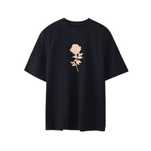 Load image into Gallery viewer, Rose Print Shoulder Pad T-shirt
