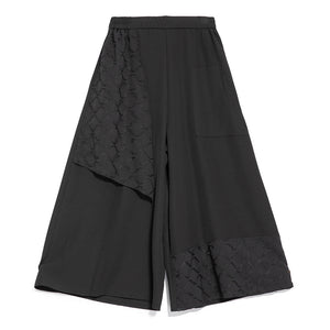 Paneled Wide-leg Cropped Trousers