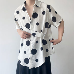 Summer Polka Dot Print Shirt