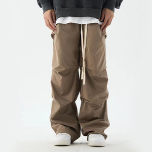 Vintage Wrinkled Drawstring Trousers