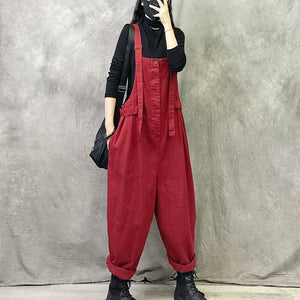 Casual Retro Loose Overalls