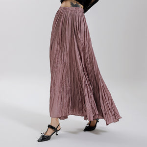 Irregular A-line Pleated Skirt