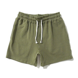 Vertical Striped Cotton Sport Home Shorts