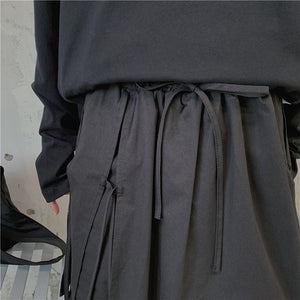 Black Wide Leg Skirt Pants