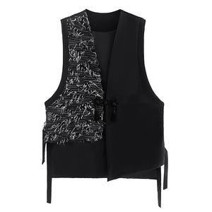 PU Splicing Irregular Vest