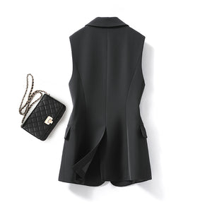 Black Slim Fit Suit Vest