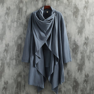 Cotton And Linen Two-Piece Cape Coat