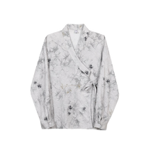 Load image into Gallery viewer, Vintage Collarless Long-sleeved Shirt with Irregular Jacquard Bindings
