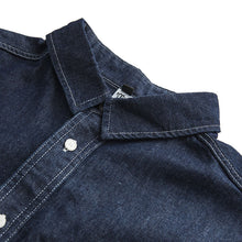 Load image into Gallery viewer, Washed Patchwork Multi-pocket Denim Shirt
