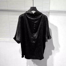 Load image into Gallery viewer, Irregular Pile Collar Loose T-shirt
