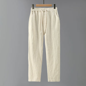 Ramie Straight Vintage Linen Pants