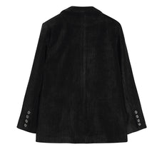 Load image into Gallery viewer, Black Corduroy Padded Blazer
