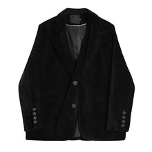 Load image into Gallery viewer, Black Corduroy Padded Blazer
