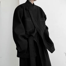 Load image into Gallery viewer, Winter Exposed Stitching Design Woolen Coat
