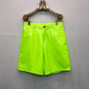 Reflective Costumes PU Leather Shorts