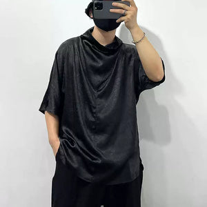 Irregular Pile Collar Loose T-shirt